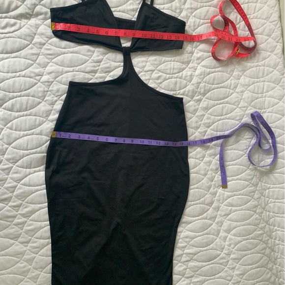 #19 Misguided Black bikini top dress.  Size 8 - Picture 3 of 4